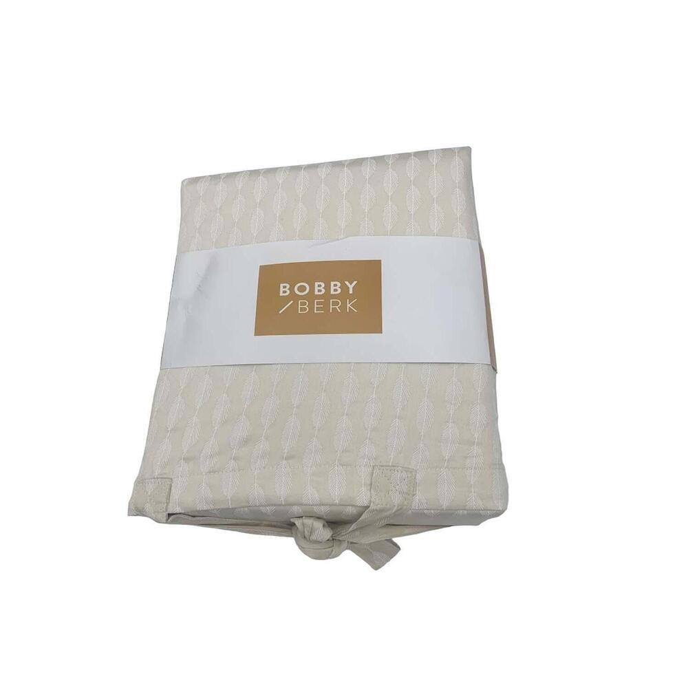 Bobby Berk 100% Cotton 400TC Sheet Set Beige Leaf